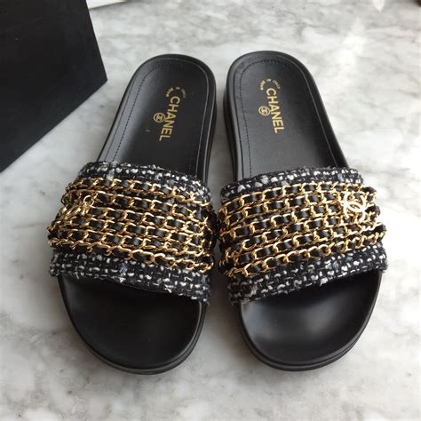 chanel slippers dames|chanel slippers dames sale.